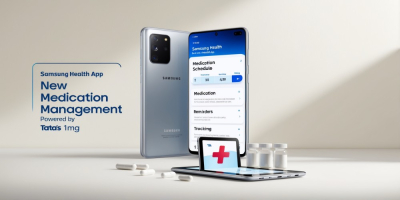 Samsung Health App Enhances Medication Management with New Tracking Feature Powered by Tata's 1mg logo